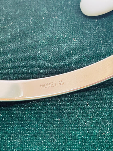 Monet Silver Glitter Bangle
